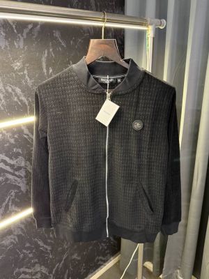 Balmai Paris Knitted Zipper Jacket (Black)