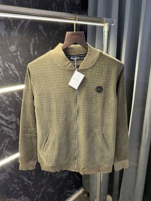Balmai Paris Knitted Zipper Jacket (Green)