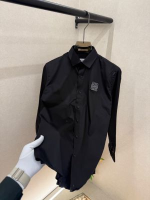 Loewe Embossed Logo Super Premium Black Shirt With Brand Box Packing F3581-BL