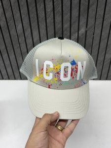 Dsquareed_Icon_Splash_Grey_Premium_Unisex_Cap_With_Safety_Box