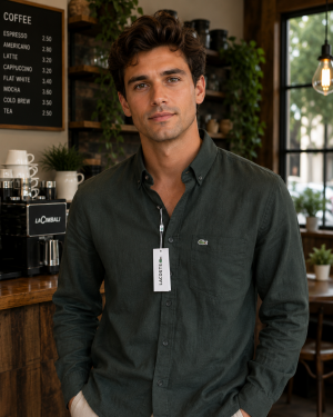Lac Lenin Collor Shirt Olive K254-OL