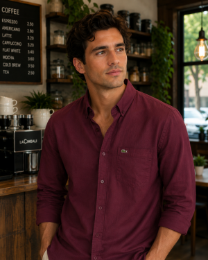 Lac Lenin Collor Shirt Wine  K254-WN