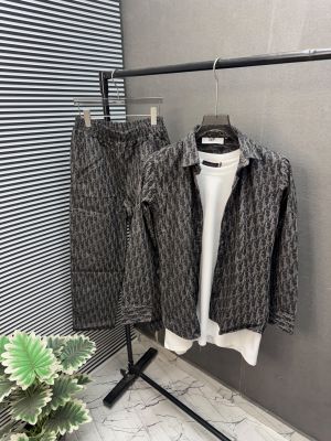 SALE DIIOR BLACK IMPORTED FABRIC ALL OVER PRINTED CURRENT STORE ARTICLE VERY PREMIUM TRACKSUIT 590