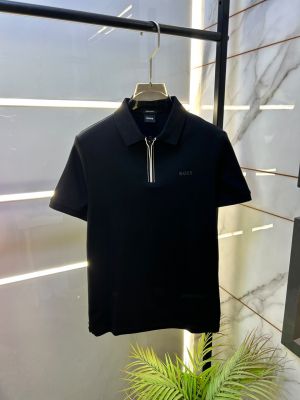 Hug Boss Black Collar Neck Premium Polo T-shirt F3165-B1