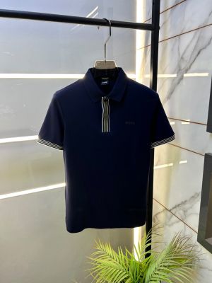 Hug Boss Navy Collar Neck Premium Polo T-shirt F3165-NY