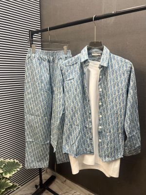 SALE DIIOR LIGHT BLUE IMPORTED FABRIC ALL OVER PRINTED CURRENT STORE ARTICLE VERY PREMIUM TRACKSUIT 591
