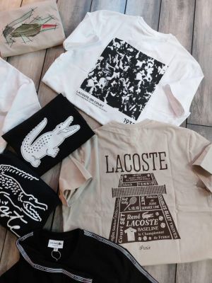 Lacost  White Premium Back Printed Round Neck T-shirt F5022-W2