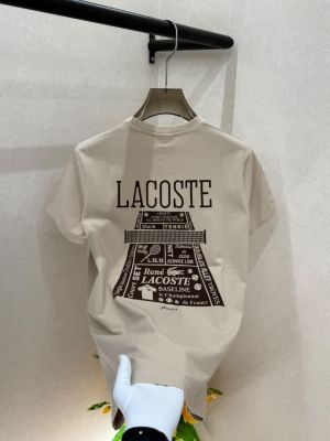 Lacost  Beige Premium Back Printed Round Neck T-shirt F5022-BE2