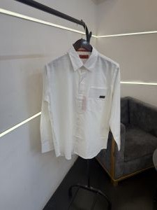 Heermes linen cotton imported shirt white