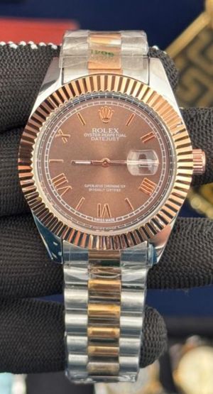 Roman rosegold and chocolate dial Limited edition watch