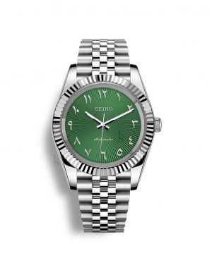 SEIKO MOD Arabic dial Silver green dial Limited edition watch