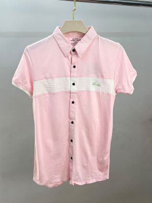 Khaaki pink 240 GSM cotton pique polo fabric sale 3194