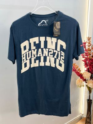 Being human Navy blue 240 GSM cotton Pique fabric Polo sale 3209