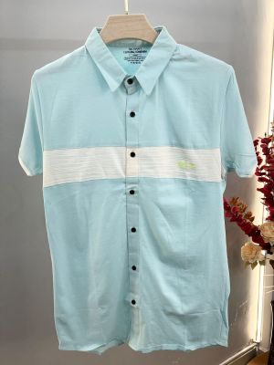 Khaaki sky blue 240 GSM cotton Pique fabric Polo sale 3202