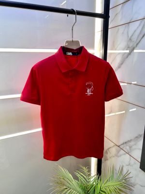 Karl Lagerfeld RED Polo Premium Collar Neck T-shirt F3931-RE