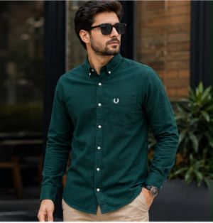 FRED PERRY GREEN PREMIUM CLASSIC SHIRT