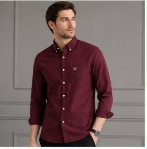 FRED PERRY MAROON PREMIUM CLASSIC SHIRT