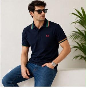FRED PERRY BLUE PREMIUM CLASSIC POLO