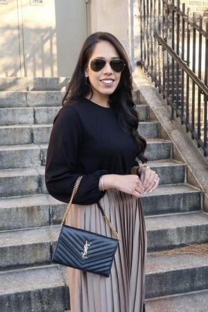Ysl Envelope Bag black Gold With Double Box & Dust Cover