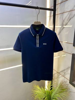 Hug Boss Blue Collar Neck Premium Polo T-shirt F3165-BU