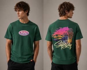 SUPER DRY  Premium Front & Back Side Print Round Neck Tshirt GZ_0330