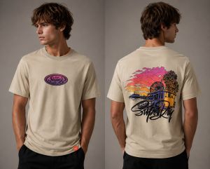 SUPER DRY  Premium Front & Back Side Print Round Neck Tshirt GZ_0331