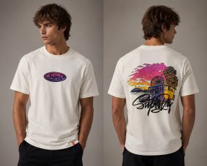 SUPER DRY  Premium Front & Back Side Print Round Neck Tshirt GZ_0332