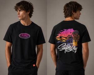 SUPER DRY  Premium Front & Back Side Print Round Neck Tshirt GZ_0333