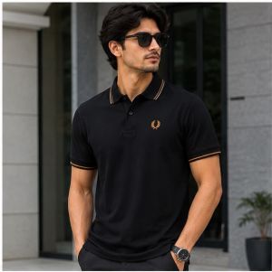 FRED PERRY BLACK PREMIUM POLO