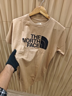 round neck tshirt half beige