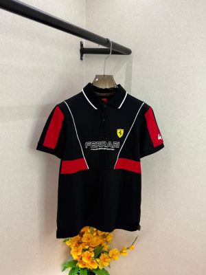 Pum Ferrari Edition Black Polo Premium Collar Neck T-shirt F3652-B2