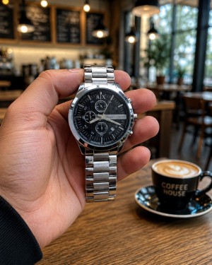 ax watch 06 silver black