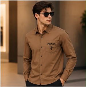 PRAADA PREMIUM BEIGE  STITCH SHIRT