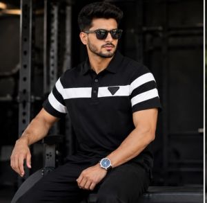PRAADA PREMIUM BLACK METAL POLO