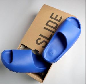Adidaas Yeezy Slide Azure Blue UA Quality With Tag  Butter Papar Og Box.