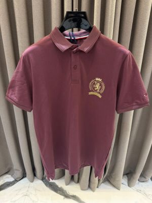 Tommy Hilfige Chest Logo Polo T-shirt Maroon
