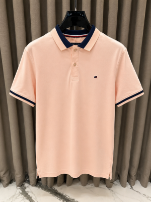 Tommy Hilfige Chest Logo Polo T-shirt Pink