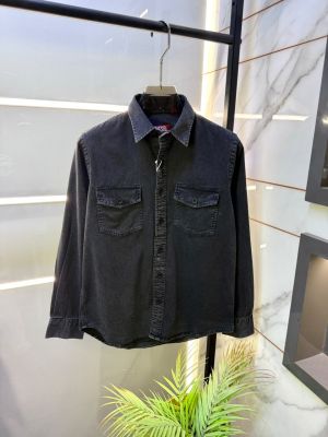 Diese Black Denim Back Print Super Premium Shirt F3983-BL