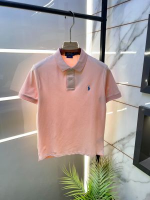 Ralp Lauren Pink Polo Premium Collar Neck T-shirt F3705-PI