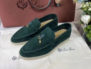 LORO PIANA MENS SUMMER WALK LOAFERS green 