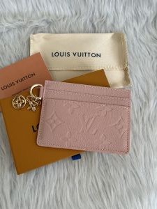 Louiis Vuitton Pink Charm Card Case Highend With Original Packing 