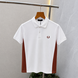 Fre_d Perry White 01 Premium Polo Neck Tshirt 563