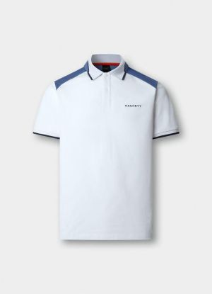 Hacket  White Polo Premium Collar Neck T-shirt F3621-WH