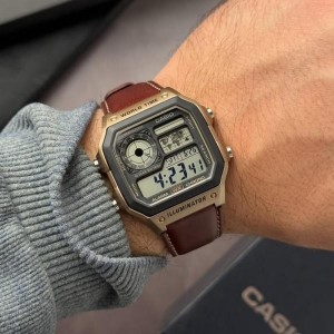 CASIO AE 1200 Illuminator Camel Brown J1231 WORLD TIME