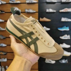 Onitsukaa Tigerr Mexico 66 Slip On Beige Grass Green Fix 1251