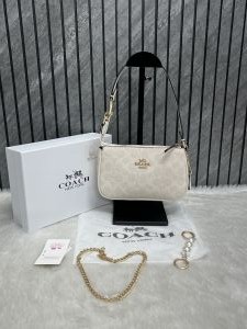 Coacch Nolita White-Mono With Original Box DustCover & Pearl charm