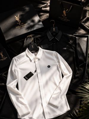 YSL White Premium imp Linen Shirt