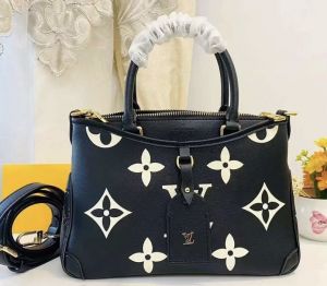 Louuis_Vuitton_Trianon PM bag features a striking monogram empreinte leather pattern Bag with Double box premium quality