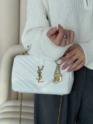 YSL_Saint Laurent  Collage Envelop Bag With Box & Dust Bag & Sling Belt & Bill