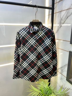 Burberr  Black Premium Checks Shirt With Brand Box Packing and Carry Bag F3741-BL